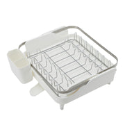 Aluminum Alloy Dish Drying Rack with Utensil Holder