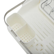 Aluminum Alloy Dish Drying Rack with Utensil Holder