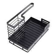 Black Steel Kitchen Sink Caddy Organizer