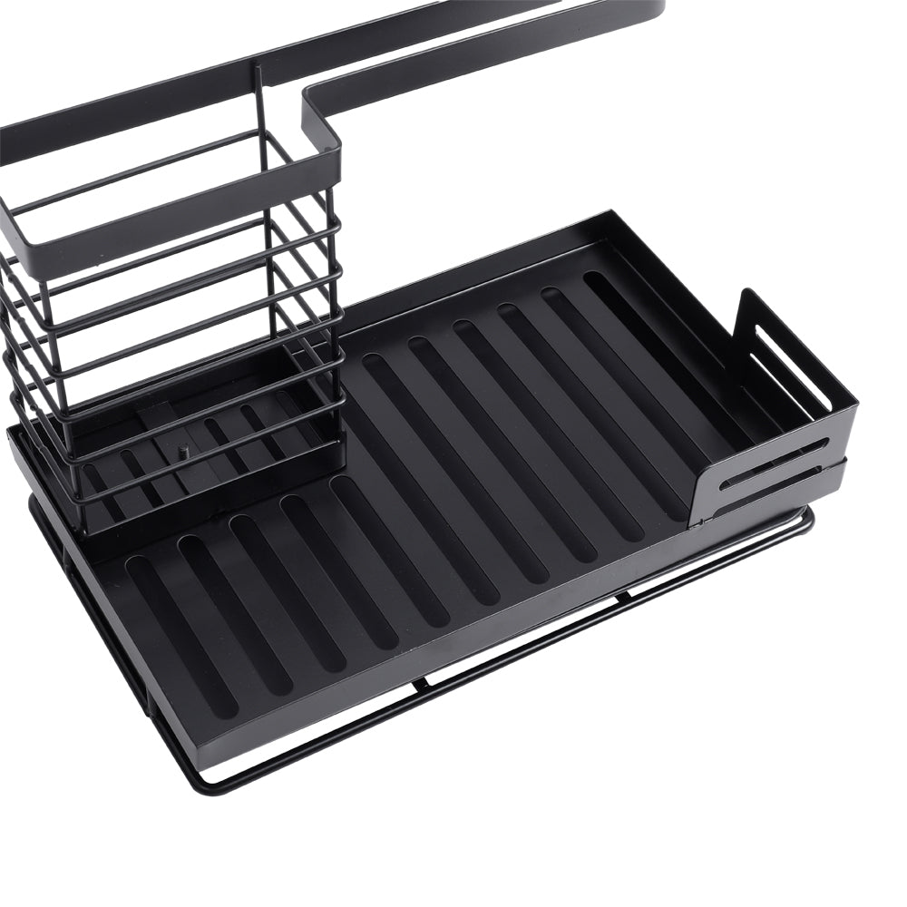 Black Steel Kitchen Sink Caddy Organizer