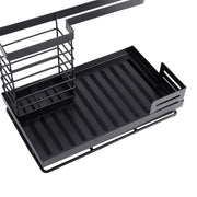 Black Steel Kitchen Sink Caddy Organizer