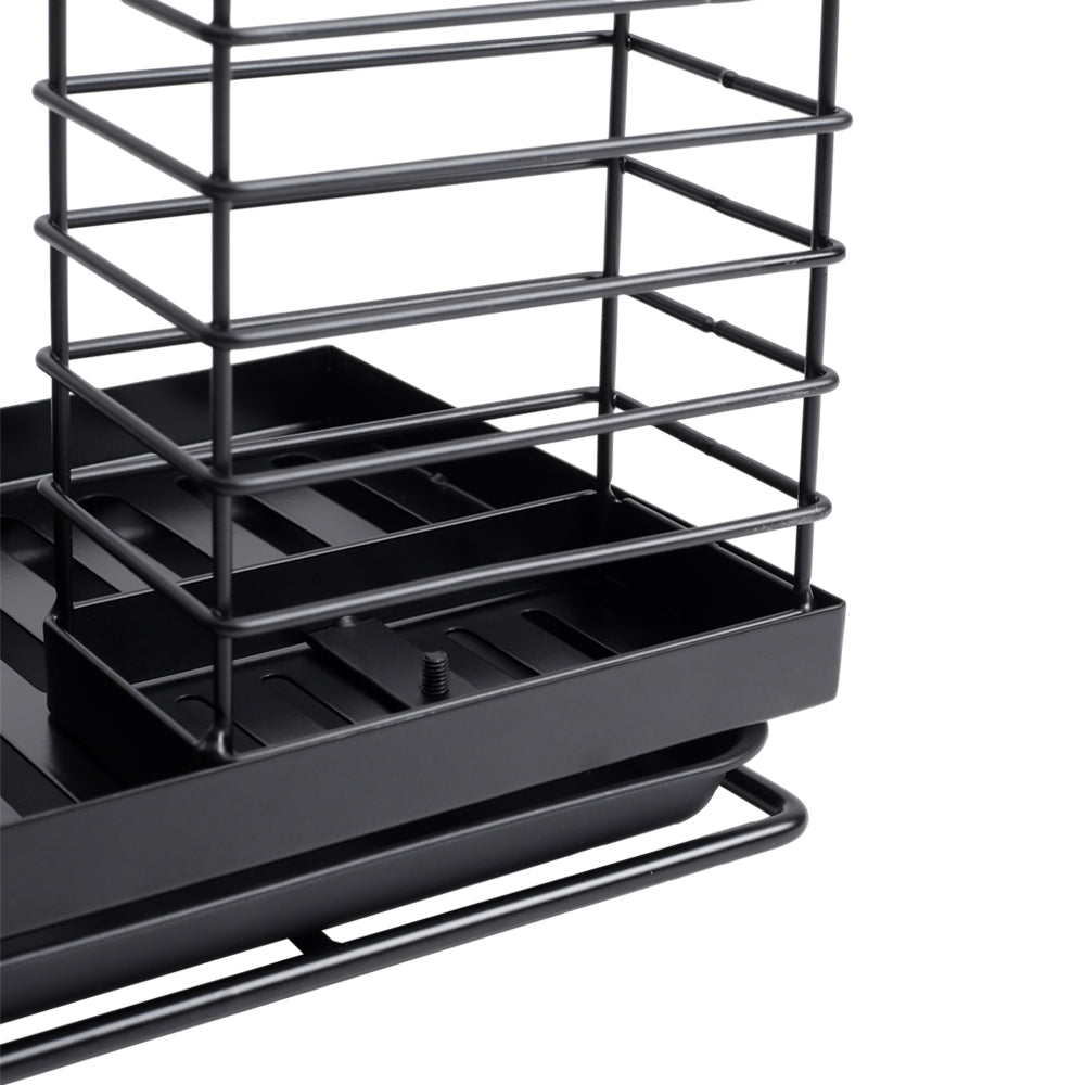 Black Steel Kitchen Sink Caddy Organizer