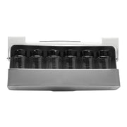 Plastic Under Shelf Spice Organizer with 6 Matching Jars
