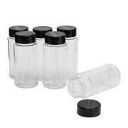 Plastic Under Shelf Spice Organizer with 6 Matching Jars