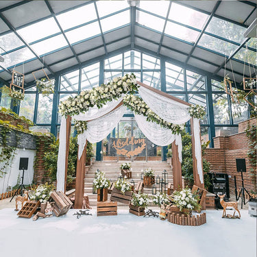 Artificial Floral Row Arrangement – Silk Wedding Tabletop & Backdrop Decoration for Events & Home - Lifeideas
