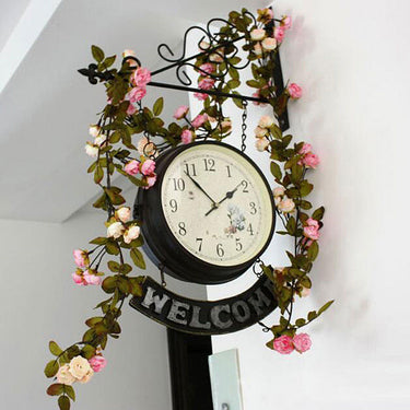 7FT Artificial Rose Garland – Light Pink Hanging Vine with 42 Blooms for Romantic Decor - Lifeideas