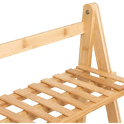 96cm Height 3 Tier Wood Plant Stand Folding Garden Display Racks
