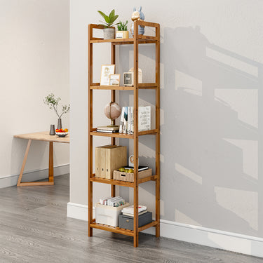 5-Tier Bamboo Wood Book Storage Shelf - Lifeideas