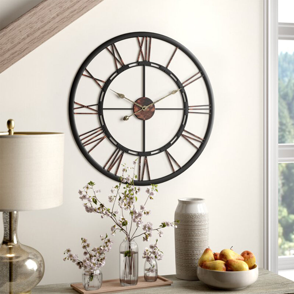 Large Vintage Silent Decorative Wall Clock