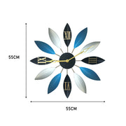 Leaf-Shaped Novelty Large Silent Metal Wall Clock