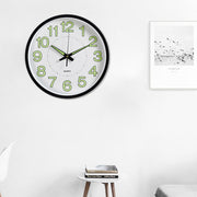 Luminous Quartz Non-Ticking Wall Clock Battery Operated