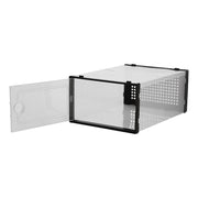 12x Stackable Shoe Storage Box Organiser Black
