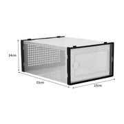 12x Stackable Shoe Storage Box Organiser Black