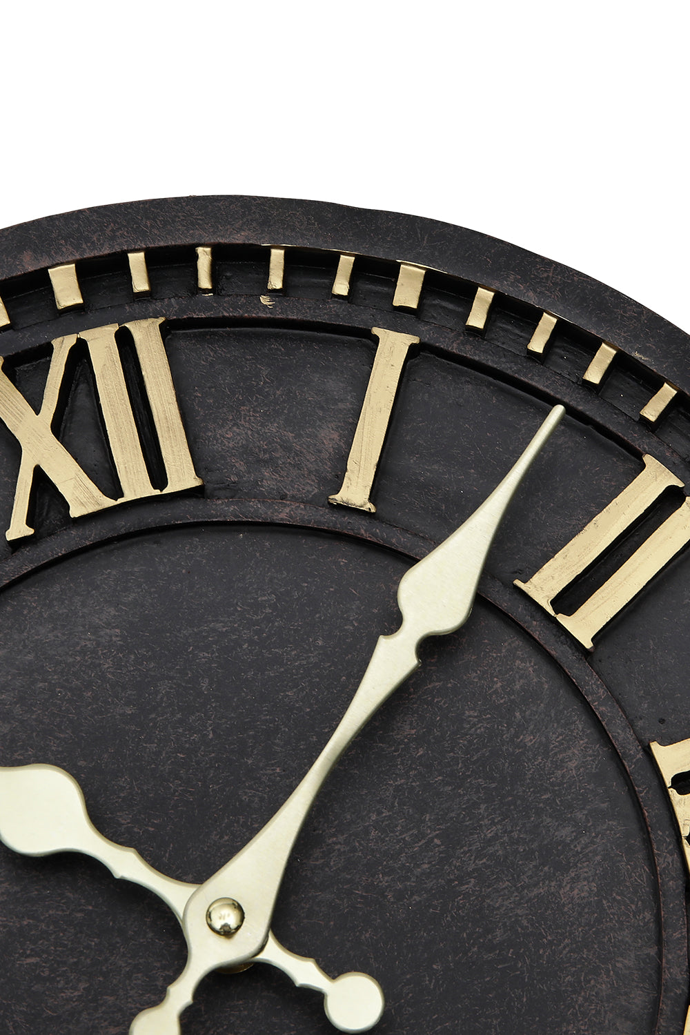 Black and Gold Decorative Roman Numeral Wall Clock