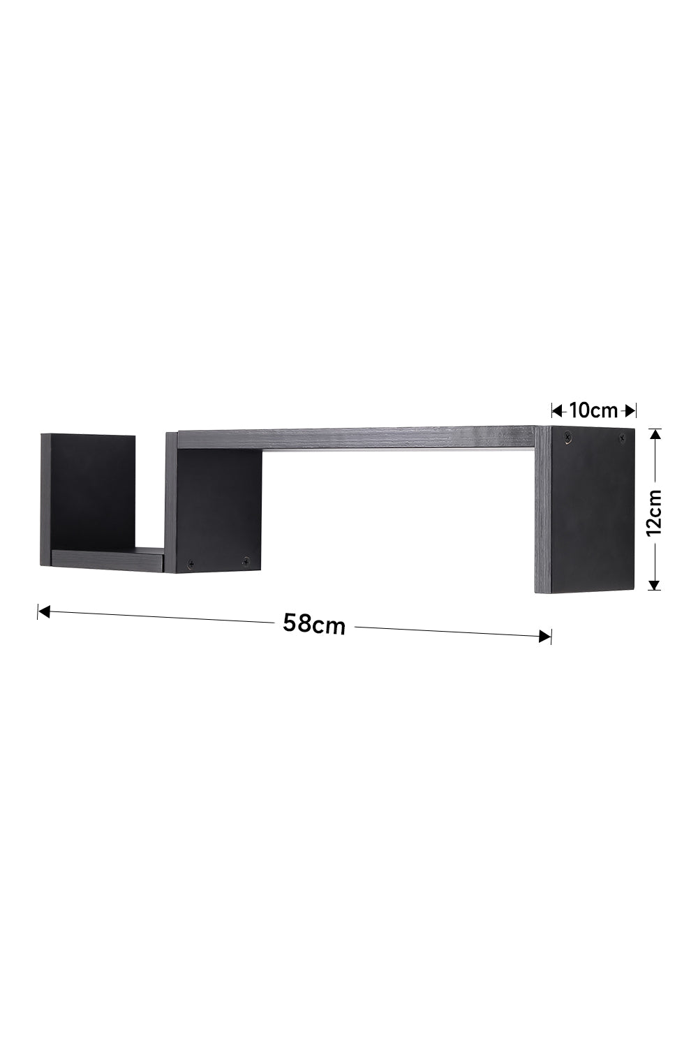 Set of 2 Wooden Wall Mounted Floating Shelves