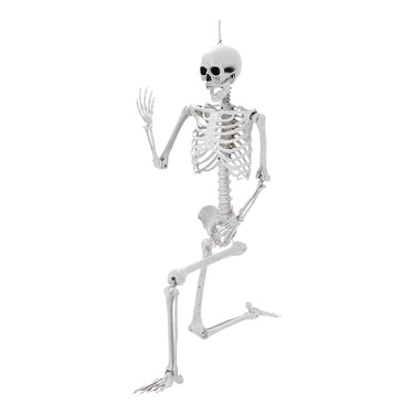 Poseable Skeleton Halloween Decoration – Scary Hanging Skeleton Prop for Party & Home Décor