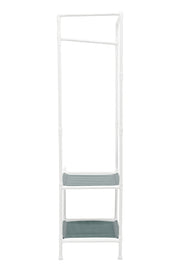 Corner Clothing Rack with 2 Tier Shelves