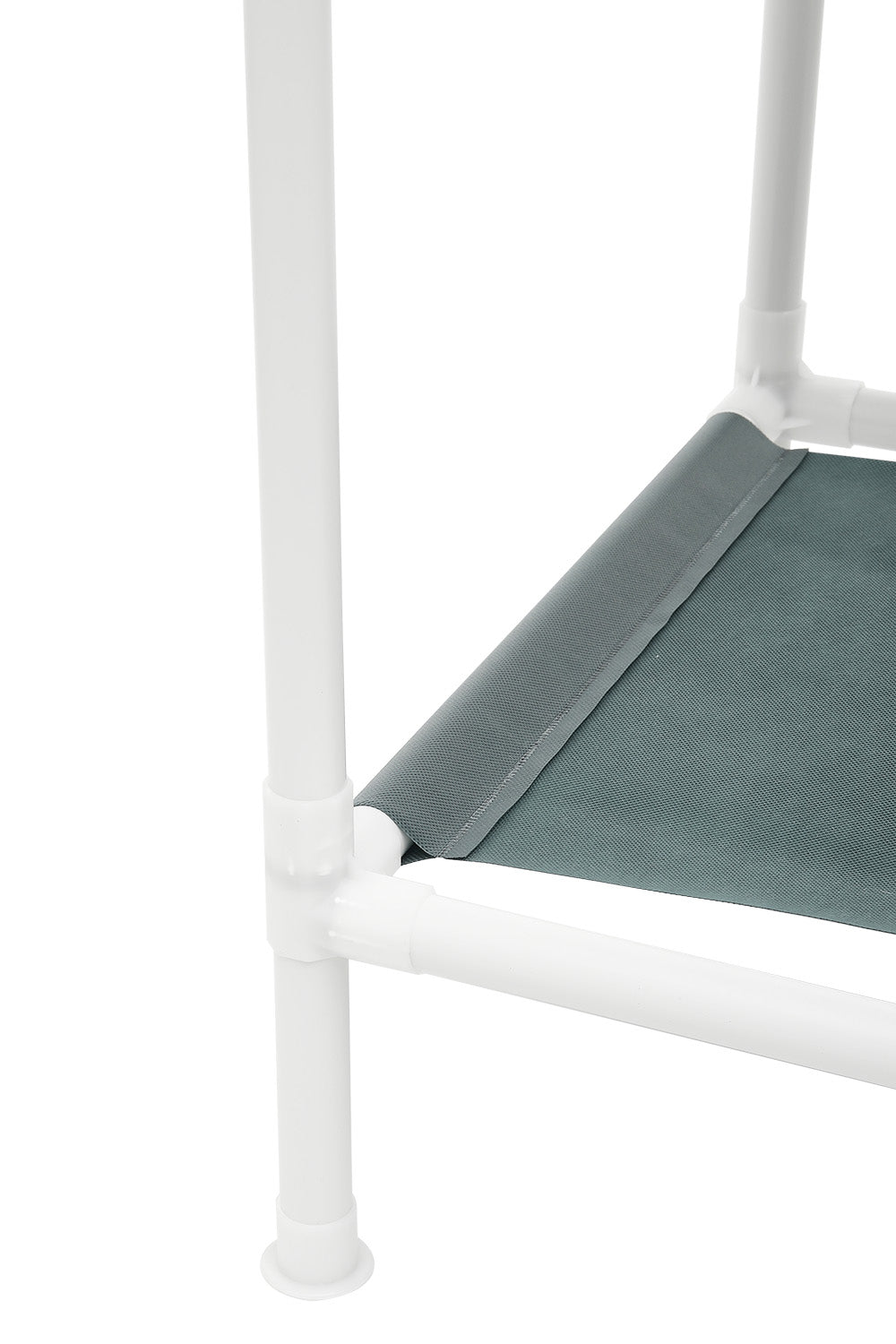 Corner Clothing Rack with 2 Tier Shelves