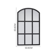 Rustic Arch Wood Window Pane Wall Decor
