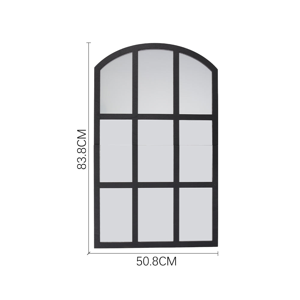 Rustic Arch Wood Window Pane Wall Decor