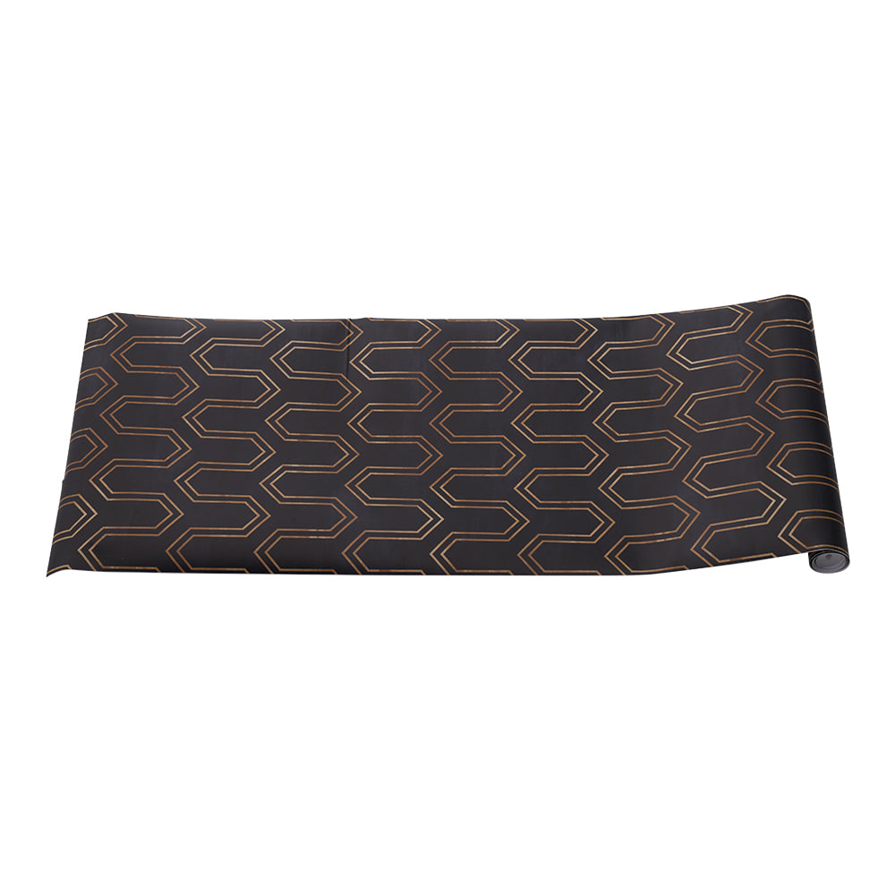Navy and Gold Geometric Wallpaper