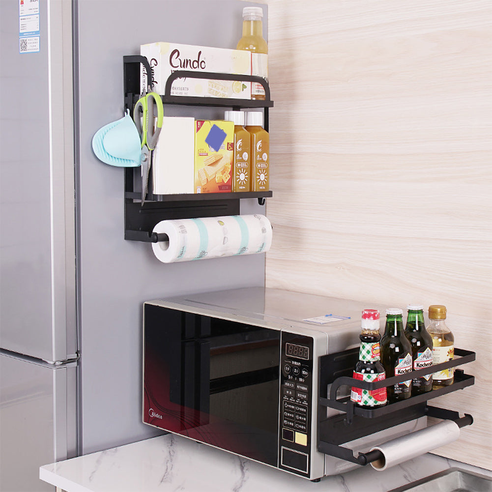 Magnetic Fridge Organizer Metal Kitchen Rack