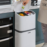 48 Litre Step on Recycling Rubbish Bin Double Layer Pedal Bin with Inner Buckets