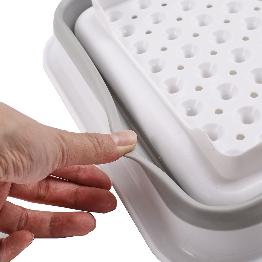 Plastic Collapsible Dish Rack Drainer
