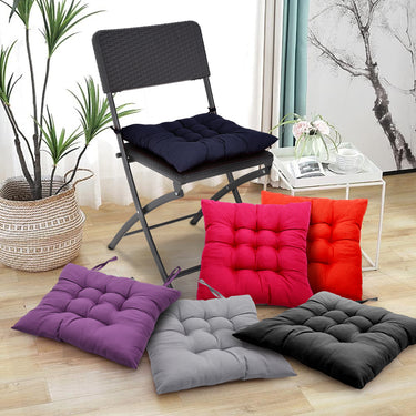 4-Pack Soft Square Tatami Seat Cushions – Comfortable, Durable & Chair-Friendly - Lifeideas