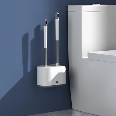 Toilet Brush Combo Set with Silicone & Nylon Bristles – Efficient Cleaning for a Spotless Bathroom