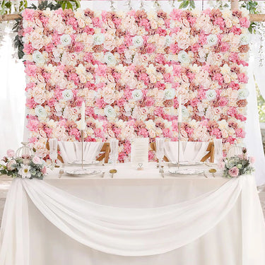 Artificial Rose Flower Backdrop Wall Panel – Lifelike Silk Roses for Weddings & Events