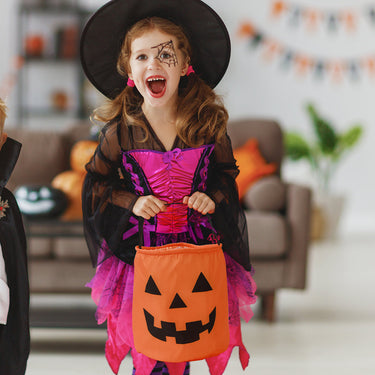 Pumpkin Trick or Treat Candy Bag – Reusable Fabric Tote for Kids  Description