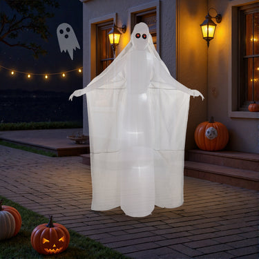 Tall Ghost Bride Inflatable – Halloween Decoration with Red LED Eyes