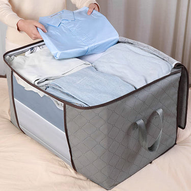 Foldable Fabric Clothes Storage Bag with Clear Window and Handles