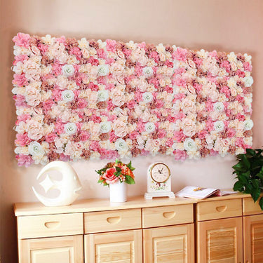 Artificial Rose Flower Backdrop Wall Panel – Lifelike Silk Roses for Weddings & Events