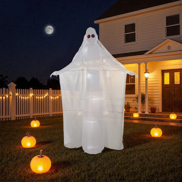 Tall Ghost Bride Inflatable – Halloween Decoration with Red LED Eyes