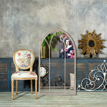 Arched Garden Wall Mirror – Vintage Metal Frame Outdoor Decorative Mirror - Lifeideas