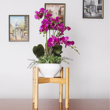 Bamboo Nordic Raised Plant Stand – Eco-Friendly Wooden Planter Holder