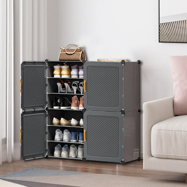 6-Tier Wide Shoe Storage Cabinet with Doors – Adjustable, Dustproof & Ideal for Entryway - Lifeideas