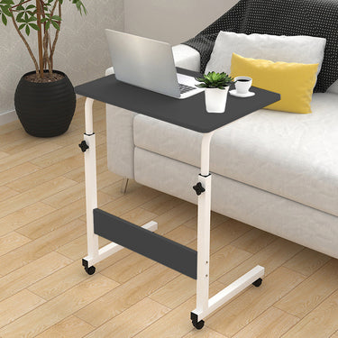 Adjustable Mobile Laptop Desk with Rolling Wheels — Ergonomic Height-Adjustable Workstation - Lifeideas