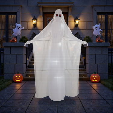 Tall Ghost Bride Inflatable – Halloween Decoration with Red LED Eyes