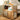 Natural Wood Side Table with Glass Top & Wheels – Mobile Storage Cabinet for Living Room