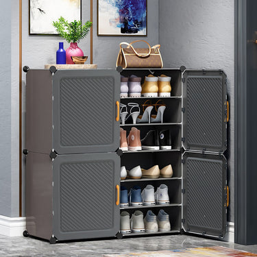 6-Tier Wide Shoe Storage Cabinet with Doors – Adjustable, Dustproof & Ideal for Entryway - Lifeideas