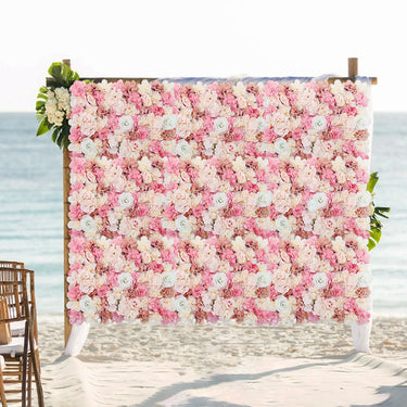 Artificial Rose Flower Backdrop Wall Panel – Lifelike Silk Roses for Weddings & Events