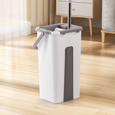 Wet & Dry Flat Mop Bucket Set with 3 Microfiber Pads, Floor Cleaning Kit
