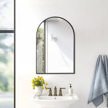 Arch-Shape Metal Framed Wall Mirror – Decorative Accent Mirror for Home