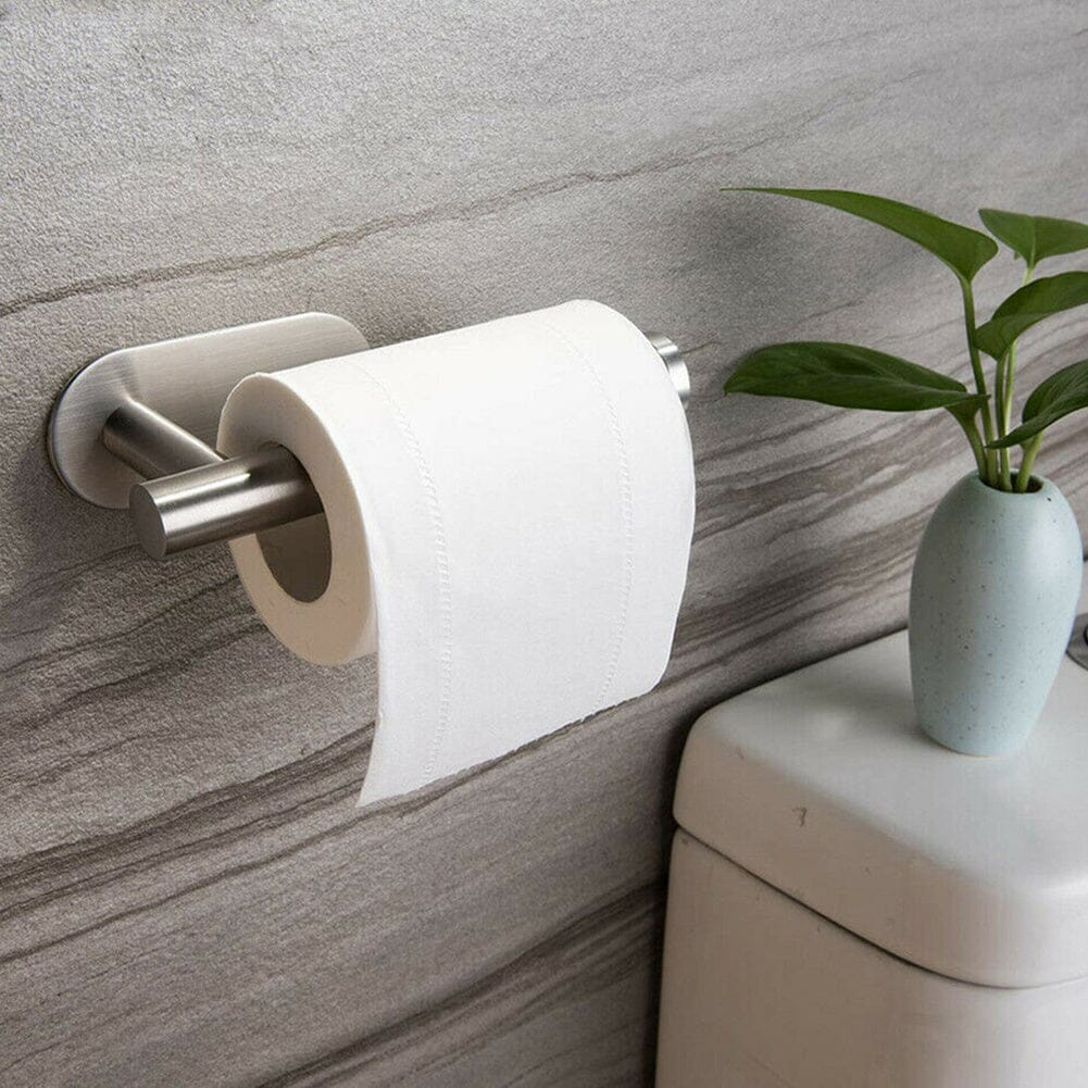 Stainless Steel Self-adhesive Non-punching Non-marking Paper Towel Holder Paper Holders Living and Home 
