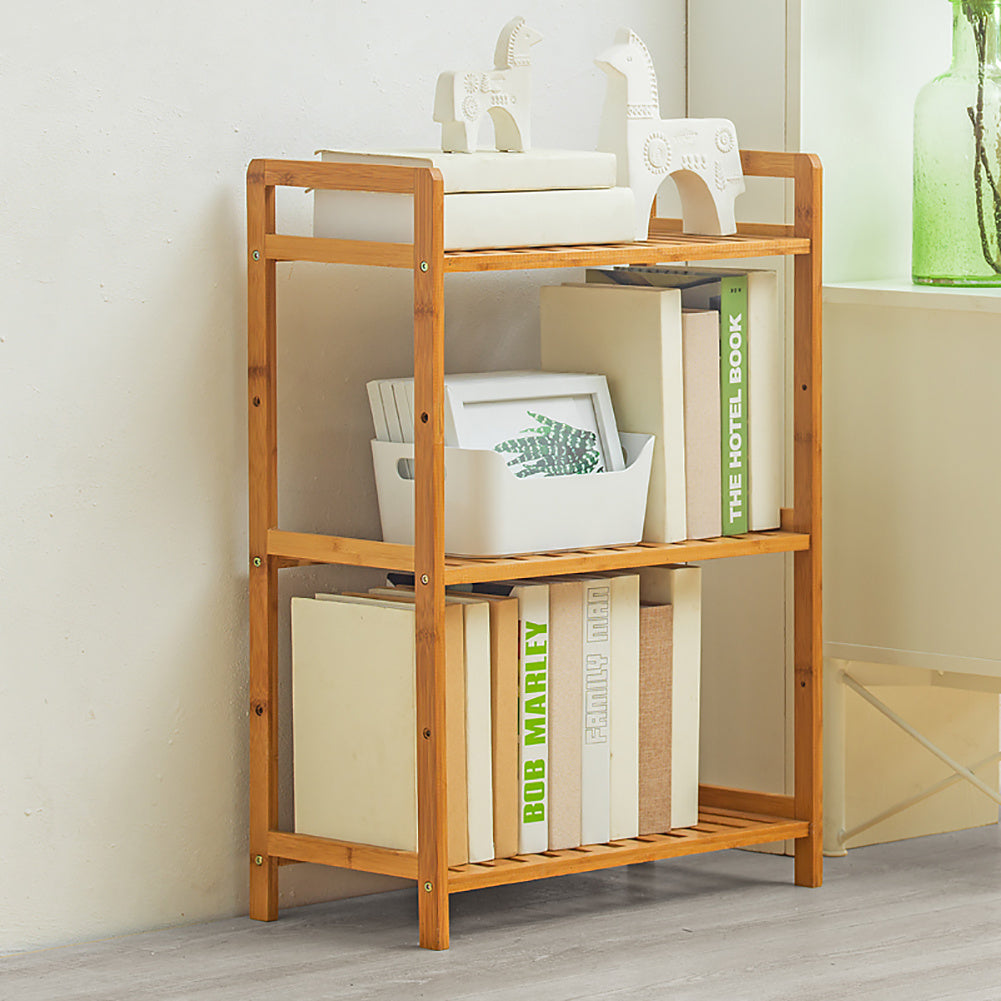 3/4/5 Tiers Wooden Rectangular Standing Storage Shelf