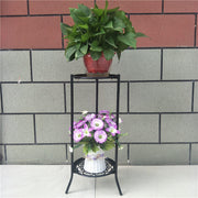 2 Tier Metal Plant Pot Holder Stand Flower Display Shelf Garden Indoor Outdoor Bookcases & Standing Shelves Living and Home 