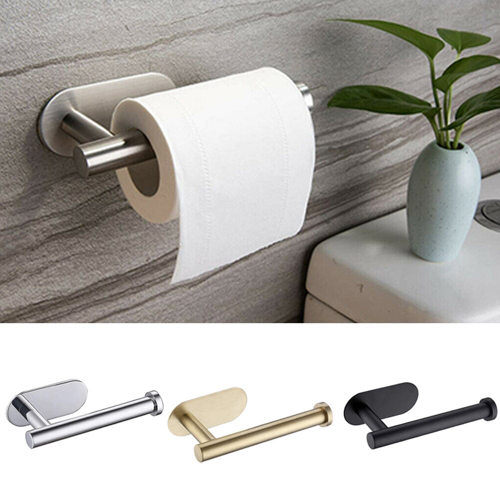 Stainless Steel Self-adhesive Non-punching Non-marking Paper Towel Holder Paper Holders Living and Home 